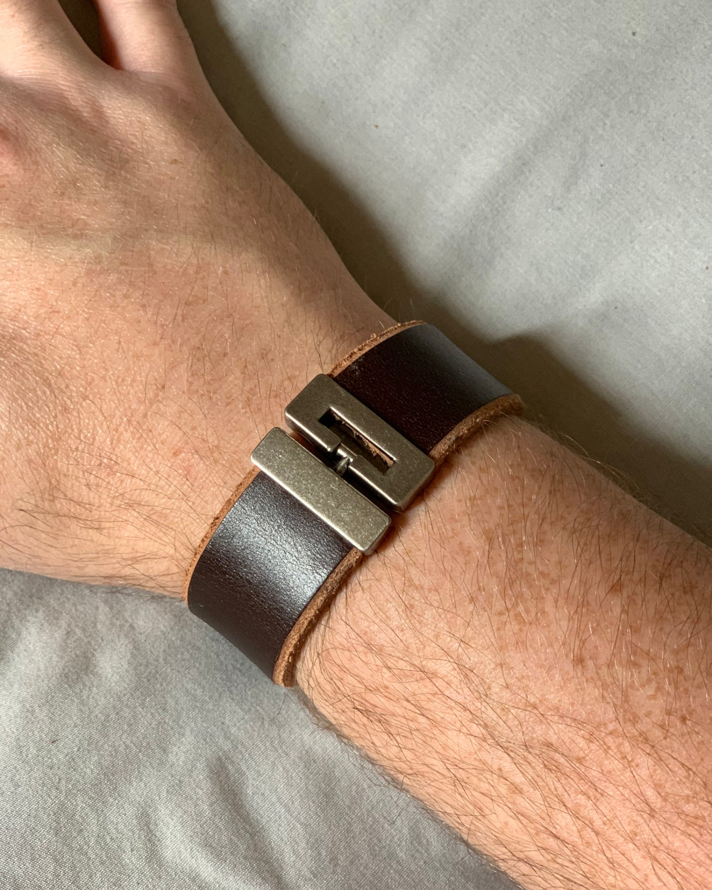 Handcrafted Brown Leather Bracelets