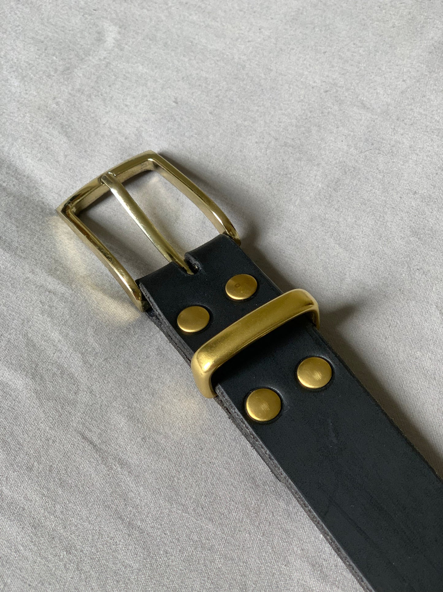 Artisan Leather Belt Featuring Upgraded Brass Keeper